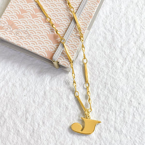 Letter Necklace (J) - Gold